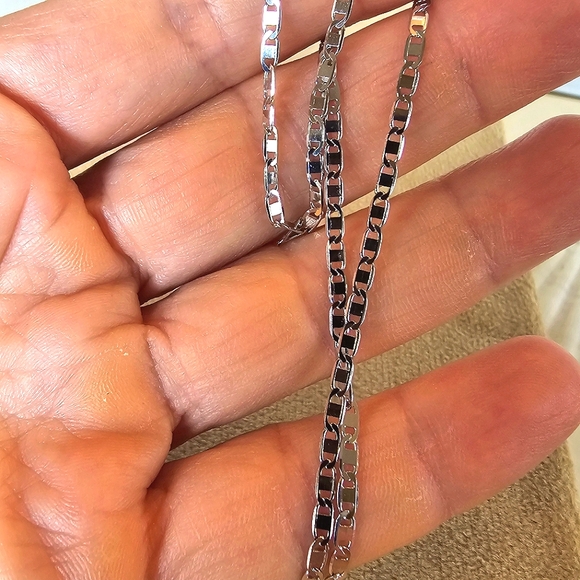 Italian 925 Sterling Silver 2.0mm Chain Necklace 24" (long) - Picture 4 of 6